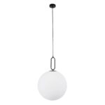 kelvo® BELLISSIMO KLV-101-0375 Κρεμαστό Φωτιστικό Οροφής για Λάμπα με Ντουί E27 AC 220-240V IP20 – Μαύρο Ματ & Λευκό – Μ40 x Π40 x Υ62cm