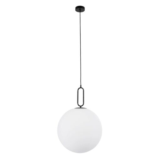 kelvo® BELLISSIMO KLV-101-0375 Κρεμαστό Φωτιστικό Οροφής για Λάμπα με Ντουί E27 AC 220-240V IP20 – Μαύρο Ματ & Λευκό – Μ40 x Π40 x Υ62cm