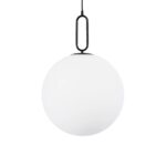 kelvo® BELLISSIMO KLV-101-0375 Κρεμαστό Φωτιστικό Οροφής για Λάμπα με Ντουί E27 AC 220-240V IP20 – Μαύρο Ματ & Λευκό – Μ40 x Π40 x Υ62cm