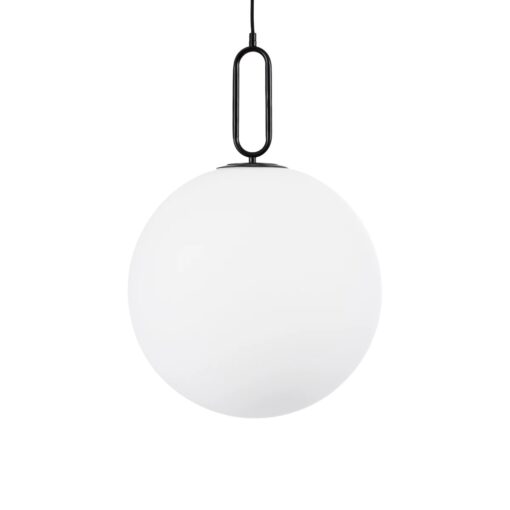 kelvo® BELLISSIMO KLV-101-0375 Κρεμαστό Φωτιστικό Οροφής για Λάμπα με Ντουί E27 AC 220-240V IP20 – Μαύρο Ματ & Λευκό – Μ40 x Π40 x Υ62cm