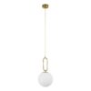 kelvo® BELLISSIMO KLV-101-0376 Κρεμαστό Φωτιστικό Οροφής για Λάμπα με Ντουί E27 AC 220-240V IP20 – Χρυσό Βούρτσας Πλατίνα & Λευκό – Μ20 x Π20 x Υ42cm