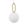 kelvo® BELLISSIMO KLV-101-0376 Κρεμαστό Φωτιστικό Οροφής για Λάμπα με Ντουί E27 AC 220-240V IP20 – Χρυσό Βούρτσας Πλατίνα & Λευκό – Μ20 x Π20 x Υ42cm
