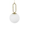 kelvo® BELLISSIMO KLV-101-0376 Κρεμαστό Φωτιστικό Οροφής για Λάμπα με Ντουί E27 AC 220-240V IP20 – Χρυσό Βούρτσας Πλατίνα & Λευκό – Μ20 x Π20 x Υ42cm
