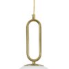 kelvo® BELLISSIMO KLV-101-0376 Κρεμαστό Φωτιστικό Οροφής για Λάμπα με Ντουί E27 AC 220-240V IP20 – Χρυσό Βούρτσας Πλατίνα & Λευκό – Μ20 x Π20 x Υ42cm