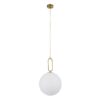 kelvo® BELLISSIMO KLV-101-0377 Κρεμαστό Φωτιστικό Οροφής για Λάμπα με Ντουί E27 AC 220-240V IP20 – Χρυσό Βούρτσας Πλατίνα & Λευκό – Μ30 x Π30 x Υ52cm