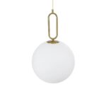 kelvo® BELLISSIMO KLV-101-0377 Κρεμαστό Φωτιστικό Οροφής για Λάμπα με Ντουί E27 AC 220-240V IP20 – Χρυσό Βούρτσας Πλατίνα & Λευκό – Μ30 x Π30 x Υ52cm