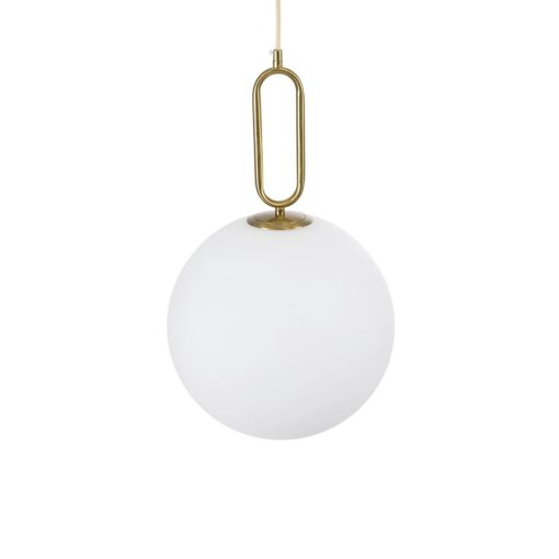 kelvo® BELLISSIMO KLV-101-0377 Κρεμαστό Φωτιστικό Οροφής για Λάμπα με Ντουί E27 AC 220-240V IP20 – Χρυσό Βούρτσας Πλατίνα & Λευκό – Μ30 x Π30 x Υ52cm