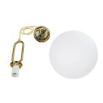 kelvo® BELLISSIMO KLV-101-0377 Κρεμαστό Φωτιστικό Οροφής για Λάμπα με Ντουί E27 AC 220-240V IP20 – Χρυσό Βούρτσας Πλατίνα & Λευκό – Μ30 x Π30 x Υ52cm