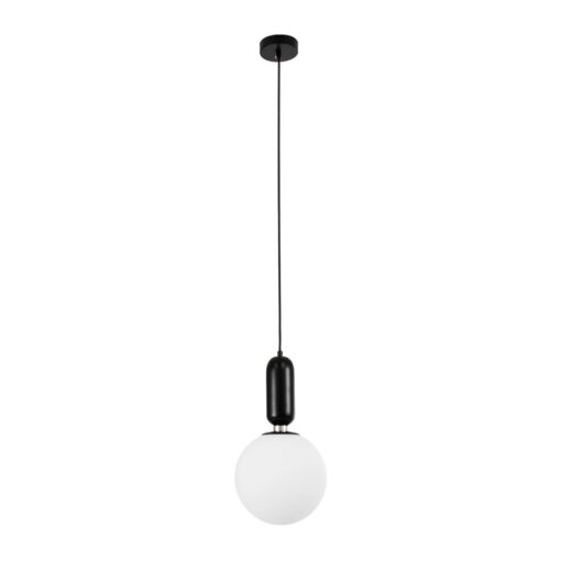 kelvo® ESTETICO KLV-101-0379 Κρεμαστό Φωτιστικό Οροφής για Λάμπα με Ντουί E27 AC 220-240V IP20 – Μαύρο Ματ & Λευκό – Μ20 x Π20 x Υ38cm