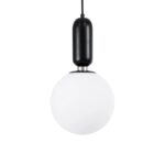 kelvo® ESTETICO KLV-101-0379 Κρεμαστό Φωτιστικό Οροφής για Λάμπα με Ντουί E27 AC 220-240V IP20 – Μαύρο Ματ & Λευκό – Μ20 x Π20 x Υ38cm