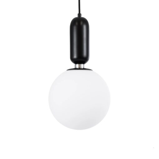 kelvo® ESTETICO KLV-101-0379 Κρεμαστό Φωτιστικό Οροφής για Λάμπα με Ντουί E27 AC 220-240V IP20 – Μαύρο Ματ & Λευκό – Μ20 x Π20 x Υ38cm