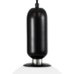 kelvo® ESTETICO KLV-101-0379 Κρεμαστό Φωτιστικό Οροφής για Λάμπα με Ντουί E27 AC 220-240V IP20 – Μαύρο Ματ & Λευκό – Μ20 x Π20 x Υ38cm