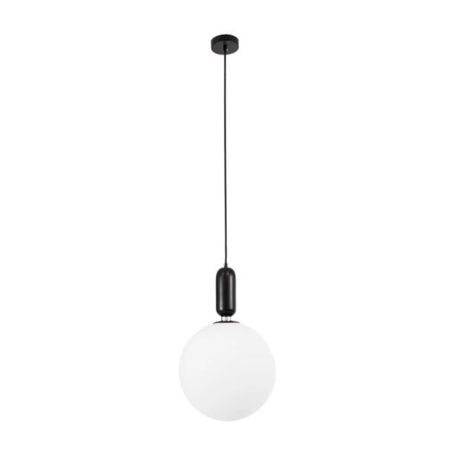 kelvo® ESTETICO KLV-101-0380 Κρεμαστό Φωτιστικό Οροφής για Λάμπα με Ντουί E27 AC 220-240V IP20 – Μαύρο Ματ & Λευκό – Μ30 x Π30 x Υ48cm