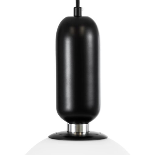 kelvo® ESTETICO KLV-101-0380 Κρεμαστό Φωτιστικό Οροφής για Λάμπα με Ντουί E27 AC 220-240V IP20 – Μαύρο Ματ & Λευκό – Μ30 x Π30 x Υ48cm