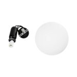 kelvo® ESTETICO KLV-101-0380 Κρεμαστό Φωτιστικό Οροφής για Λάμπα με Ντουί E27 AC 220-240V IP20 – Μαύρο Ματ & Λευκό – Μ30 x Π30 x Υ48cm
