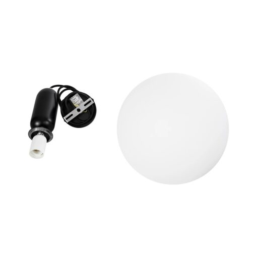 kelvo® ESTETICO KLV-101-0380 Κρεμαστό Φωτιστικό Οροφής για Λάμπα με Ντουί E27 AC 220-240V IP20 – Μαύρο Ματ & Λευκό – Μ30 x Π30 x Υ48cm