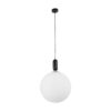 kelvo® ESTETICO KLV-101-0381 Κρεμαστό Φωτιστικό Οροφής για Λάμπα με Ντουί E27 AC 220-240V IP20 – Μαύρο Ματ & Λευκό – Μ40 x Π40 x Υ58cm