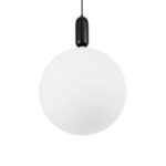 kelvo® ESTETICO KLV-101-0381 Κρεμαστό Φωτιστικό Οροφής για Λάμπα με Ντουί E27 AC 220-240V IP20 – Μαύρο Ματ & Λευκό – Μ40 x Π40 x Υ58cm