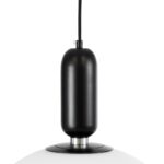 kelvo® ESTETICO KLV-101-0381 Κρεμαστό Φωτιστικό Οροφής για Λάμπα με Ντουί E27 AC 220-240V IP20 – Μαύρο Ματ & Λευκό – Μ40 x Π40 x Υ58cm