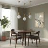 kelvo® ESTETICO KLV-101-0382 Κρεμαστό Φωτιστικό Οροφής για Λάμπα με Ντουί E27 AC 220-240V IP20 – Χρυσό Βούρτσας Πλατίνα & Λευκό – Μ20 x Π20 x Υ38cm