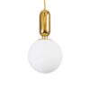 kelvo® ESTETICO KLV-101-0382 Κρεμαστό Φωτιστικό Οροφής για Λάμπα με Ντουί E27 AC 220-240V IP20 – Χρυσό Βούρτσας Πλατίνα & Λευκό – Μ20 x Π20 x Υ38cm