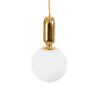 kelvo® ESTETICO KLV-101-0382 Κρεμαστό Φωτιστικό Οροφής για Λάμπα με Ντουί E27 AC 220-240V IP20 – Χρυσό Βούρτσας Πλατίνα & Λευκό – Μ20 x Π20 x Υ38cm