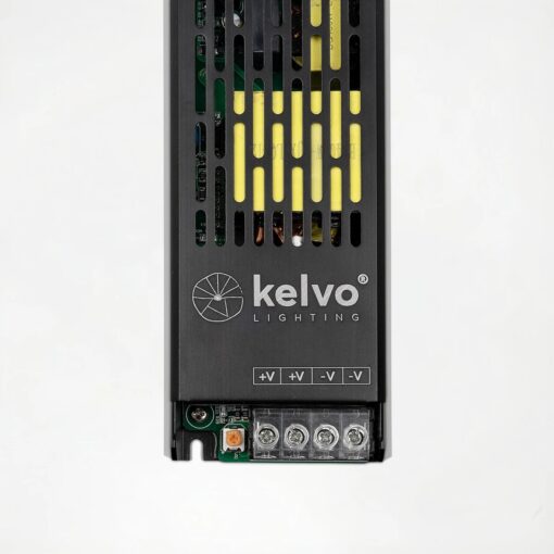kelvo® ILUMA KLV-107-0011 Slim Τροφοδοτικό/Μετασχηματιστής Class I PELV 400W 33A AC 220-240V σε DC 12V IP20 – Γκρι Ανθρακί Ματ – Μ22.3 x Π5.9 x Υ2.8cm – 5 Χρόνια Εγγύηση