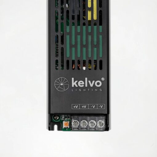 kelvo® ILUMA KLV-107-0016 Slim Τροφοδοτικό/Μετασχηματιστής Class I PELV 300W 12.5A AC 220-240V σε DC 24V IP20 – Γκρι Ανθρακί Ματ – Μ19.6 x Π5.9 x Υ2.8cm – 5 Χρόνια Εγγύηση