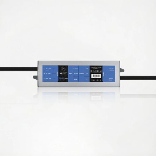 kelvo® SELAS KLV-107-0018 Τροφοδοτικό/Μετασχηματιστής Class II SELV 15W 1.25A AC 220-240V σε DC 12V Αδιάβροχο IP67 – Γκρι Ανθρακί Ματ – Μ11 x Π3 x Υ2cm – 5 Χρόνια Εγγύηση