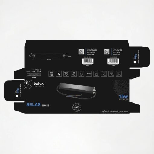kelvo® SELAS KLV-107-0018 Τροφοδοτικό/Μετασχηματιστής Class II SELV 15W 1.25A AC 220-240V σε DC 12V Αδιάβροχο IP67 – Γκρι Ανθρακί Ματ – Μ11 x Π3 x Υ2cm – 5 Χρόνια Εγγύηση
