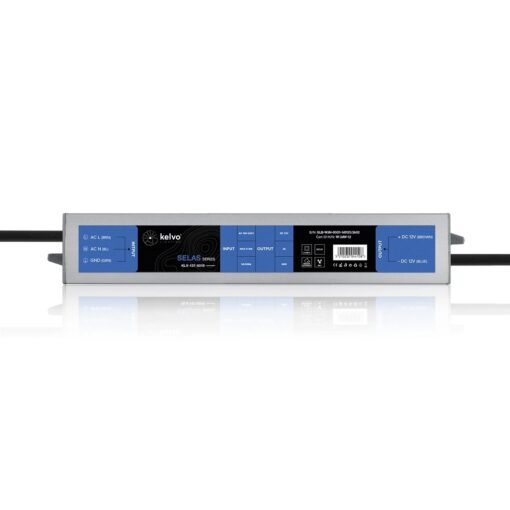 kelvo® SELAS KLV-107-0019 Τροφοδοτικό/Μετασχηματιστής Class II SELV 24W 2A AC 220-240V σε DC 12V Αδιάβροχο IP67 – Γκρι Ανθρακί Ματ – Μ18.2 x Π3 x Υ2cm – 5 Χρόνια Εγγύηση