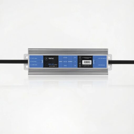 kelvo® SELAS KLV-107-0022 Τροφοδοτικό/Μετασχηματιστής Class I PELV 60W 5A AC 220-240V σε DC 12V Αδιάβροχο IP67 – Γκρι Ανθρακί Ματ – Μ15.8 x Π4.3 x Υ2.3cm – 5 Χρόνια Εγγύηση