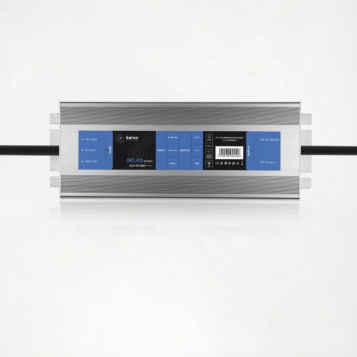kelvo® SELAS KLV-107-0023 Τροφοδοτικό/Μετασχηματιστής Class I PELV 100W 8.2A AC 220-240V σε DC 12V Αδιάβροχο IP67 – Γκρι Ανθρακί Ματ – Μ18.9 x Π6.5 x Υ2.2cm – 5 Χρόνια Εγγύηση