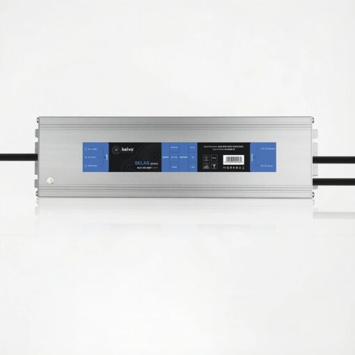 kelvo® SELAS KLV-107-0027 Τροφοδοτικό/Μετασχηματιστής Class I PELV 360W 30A AC 220-240V σε DC 12V Αδιάβροχο IP67 – Γκρι Ανθρακί Ματ – Μ26 x Π7.2 x Υ3.2cm – 5 Χρόνια Εγγύηση