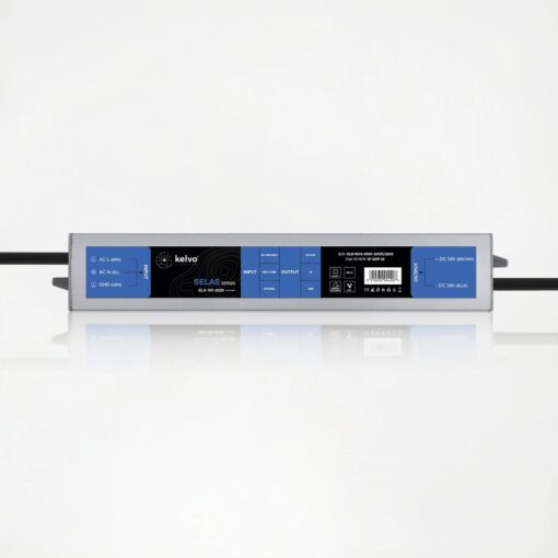 kelvo® SELAS KLV-107-0029 Τροφοδοτικό/Μετασχηματιστής Class II SELV 24W 1A AC 220-240V σε DC 24V Αδιάβροχο IP67 – Γκρι Ανθρακί Ματ – Μ18.2 x Π3 x Υ2.2cm – 5 Χρόνια Εγγύηση