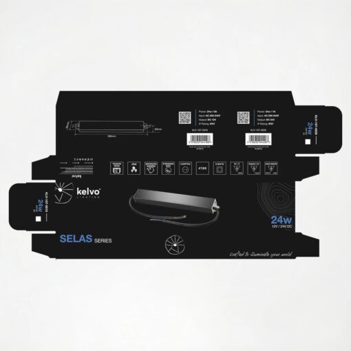kelvo® SELAS KLV-107-0029 Τροφοδοτικό/Μετασχηματιστής Class II SELV 24W 1A AC 220-240V σε DC 24V Αδιάβροχο IP67 – Γκρι Ανθρακί Ματ – Μ18.2 x Π3 x Υ2.2cm – 5 Χρόνια Εγγύηση