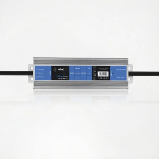 kelvo® SELAS KLV-107-0032 Τροφοδοτικό/Μετασχηματιστής Class I PELV 60W 2.5A AC 220-240V σε DC 24V Αδιάβροχο IP67 – Γκρι Ανθρακί Ματ – Μ15.8 x Π4.3 x Υ2.3cm – 5 Χρόνια Εγγύηση
