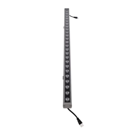 GLOBOSTAR® WASHERFAIA S-90093 Μπάρα Φωτισμού Wall Washer LED 24W 2880lm 15° DC 24V Αδιάβροχο IP65 Ψυχρό Λευκό 6000K Dimmable – Bridgelux SMD Chip – Ασημί – Μ100 x Π4 x Υ6.1cm – 3 Χρόνια Εγγύηση