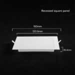 CCT LED Panel V-TAC Cree Chip 6W 630lm 3in1 Τετράγωνο Χωνευτό 15x15cm 6yrs Wty 104806VT