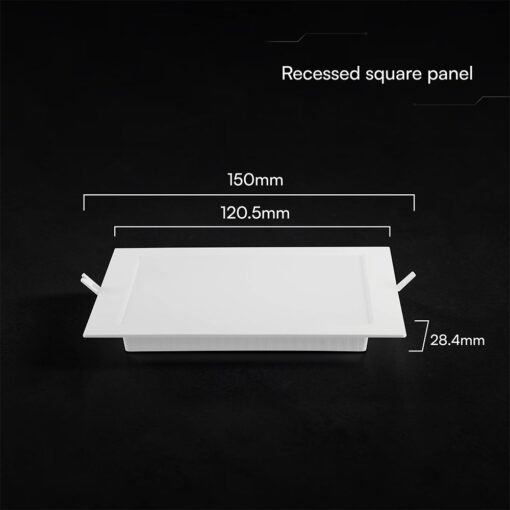 CCT LED Panel V-TAC Cree Chip 6W 630lm 3in1 Τετράγωνο Χωνευτό 15x15cm 6yrs Wty 104806VT