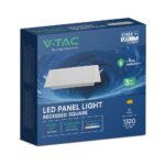 CCT LED Panel V-TAC Cree Chip 12W 1320lm 3in1 Τετράγωνο Χωνευτό 15x15cm 6yrs Wty 104836VT
