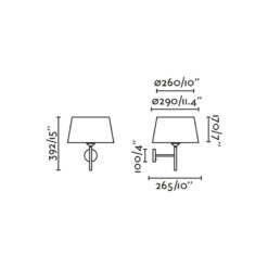WINDSOR WALL LAMP WHITE SHADE LINEN 1xE27 Faro Barcelona 1-FR20222-150