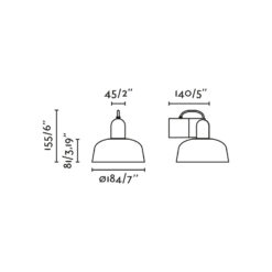 TATAWIN WALL LAMP SCR. METAL ORANGE REDDISH 1xE27 Faro Barcelona 1-FR20335-143