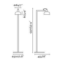 TATAWIN PIE SALON SHADE METAL WHITE 1xE27 Faro Barcelona 1-FR20336-145
