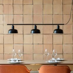 TATAWIN PENDANT LAMP LIN. SHADE METAL S BLACK 3xE2 Faro Barcelona 1-FR20338-141