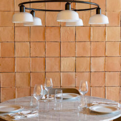 TATAWIN PENDANT LAMP CIR. SCR. METAL S WHITE 5xE27 Faro Barcelona 1-FR20343-140-5L