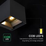Ηλιακό LED Φωτιστικό Τοίχου 9W 800 lm 3in1 PIR Sensor IP65 – Μαύρο V-TAC 23770‑1