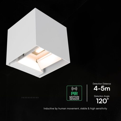 Ηλιακό LED Φωτιστικό Τοίχου 9W 800 lm 3in1 PIR Sensor IP65 – Λευκό V-TAC 24063‑1