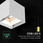 Ηλιακό LED Φωτιστικό Τοίχου 9W 800 lm 3in1 PIR Sensor IP65 – Λευκό V-TAC 24063‑1
