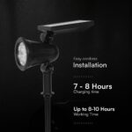 V‑TAC Ηλιακό Φωτιστικό Κήπου Καρφωτό 2W 180lm 3000K IP54 – 24154